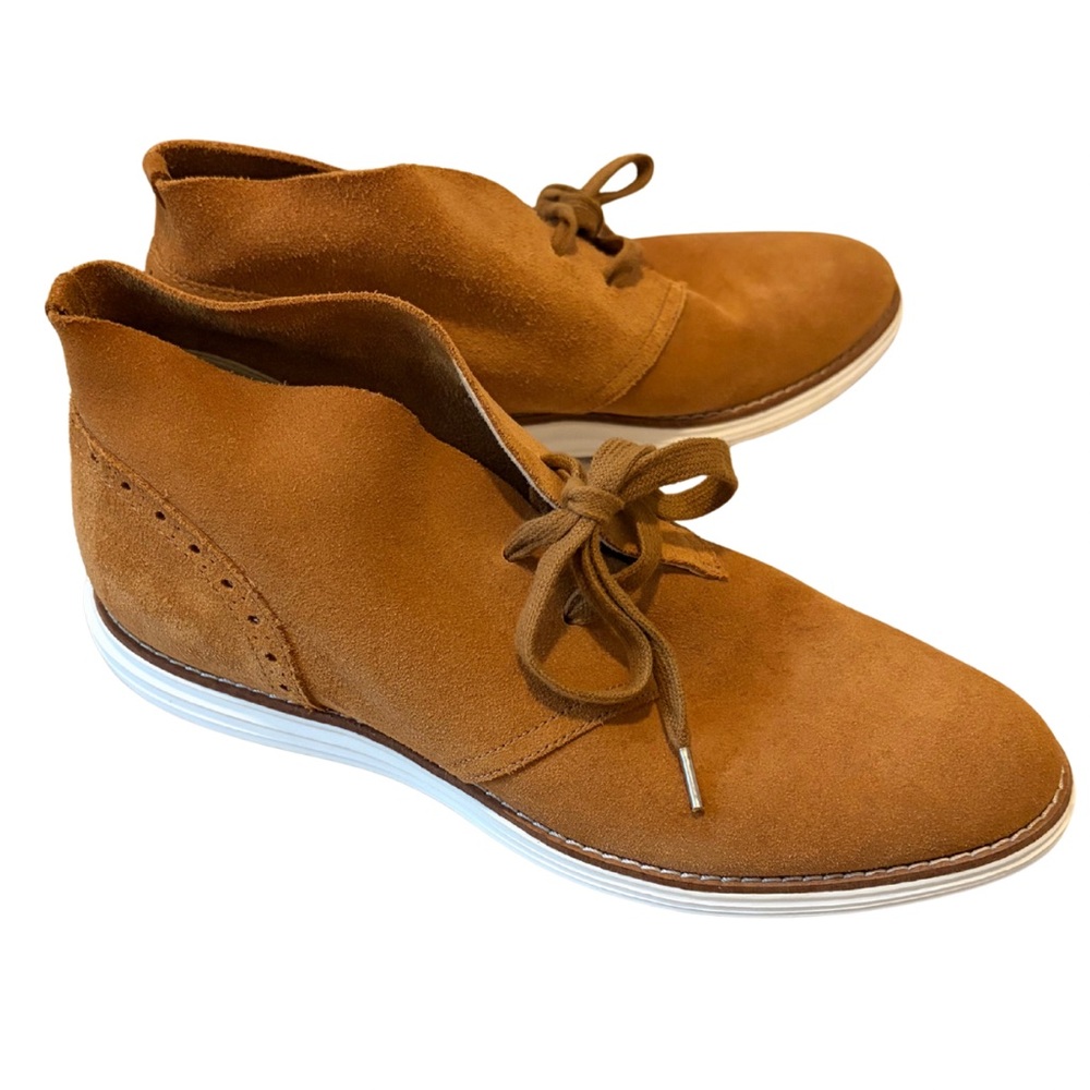 Cole Haan Women’s Suede Lace-Up Shoes | Tan Desert Boot Style Size 8 - Picture 2 of 6